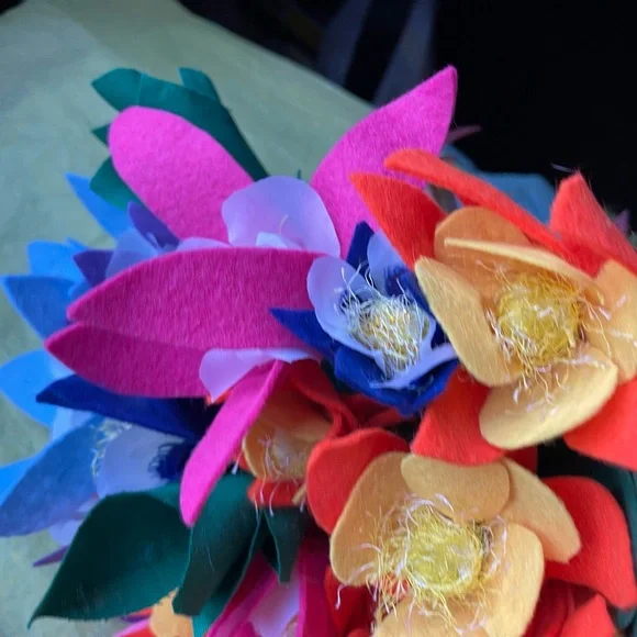 Mixed Color Columbine Artificial Flowers Wedding Bouquet 24 Lot Mixed Media